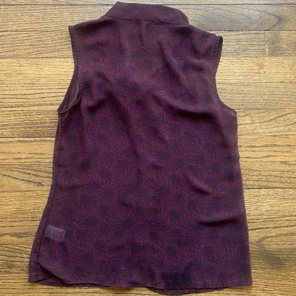 Banana Republic Burgundy Blouse Elegant Top - Picture 4 of 6